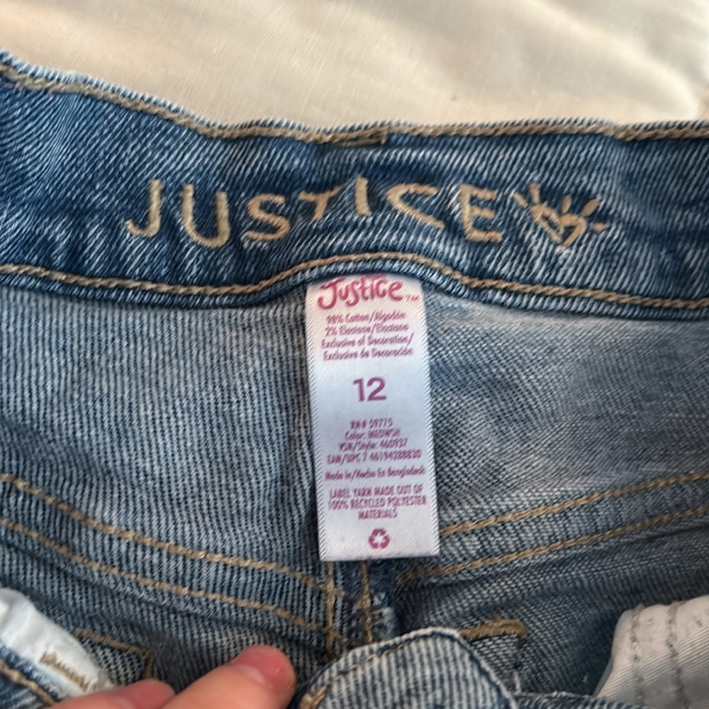 🌸Girls Justice/Mom Jeans/Peace,Love/12 - Picture 7 of 7